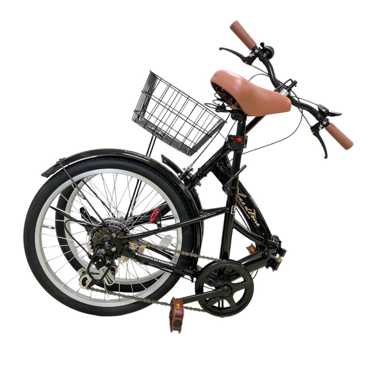 【東京都大田区引取限定】折りたたみ自転車 Three Stone P-008N ブラック_画像8