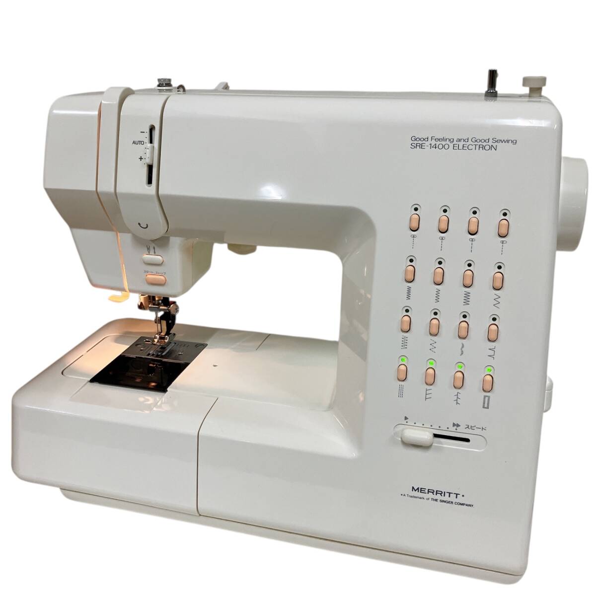 RE335 【動作確認済】シンガー 電子ミシン MERRITT SRE-1400 ミシン 応用縫い 中古 レトロ 服飾 電子機器_画像8
