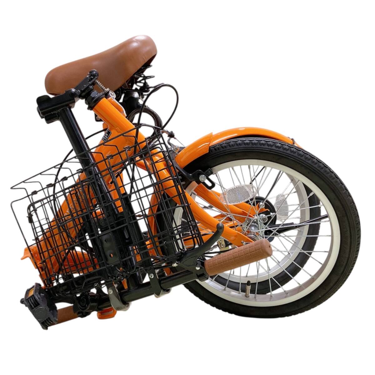 【東京都大田区引取限定】折りたたみ自転車 Aijyu Cycle EB-16 オレンジ_画像6