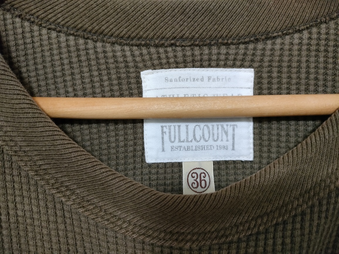 FULLCOUNT Fullcount вафля термический футболка длинный рукав 5964 хаки 