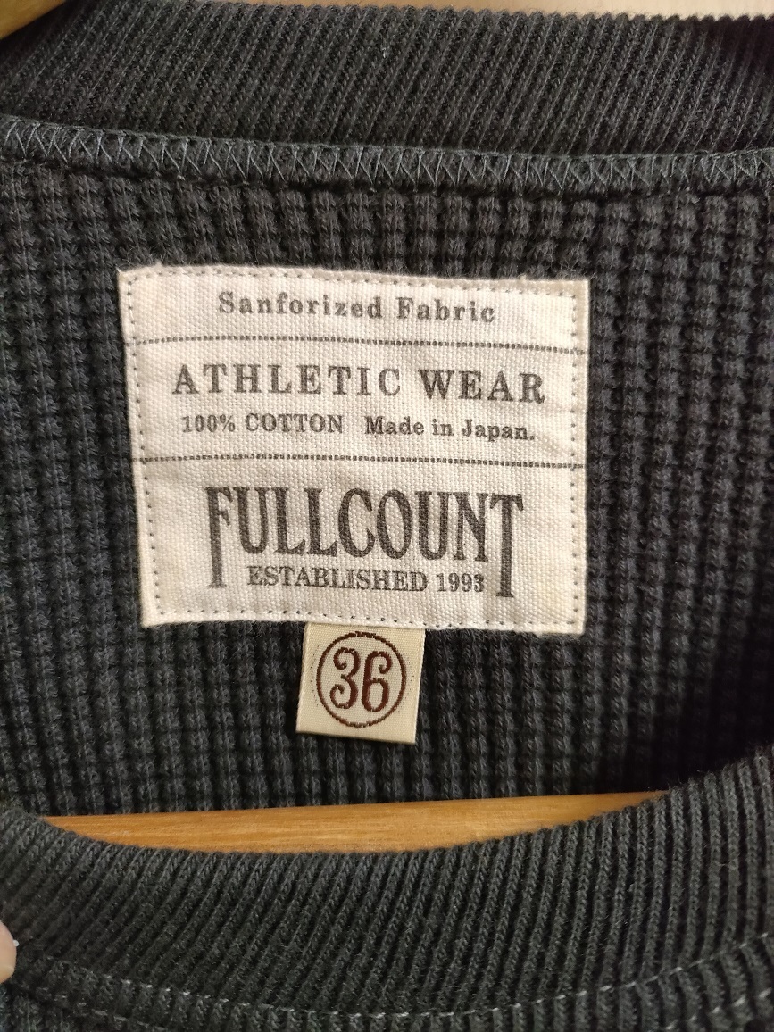 FULLCOUNT Fullcount вафля термический футболка с длинным рукавом 5964 черный 