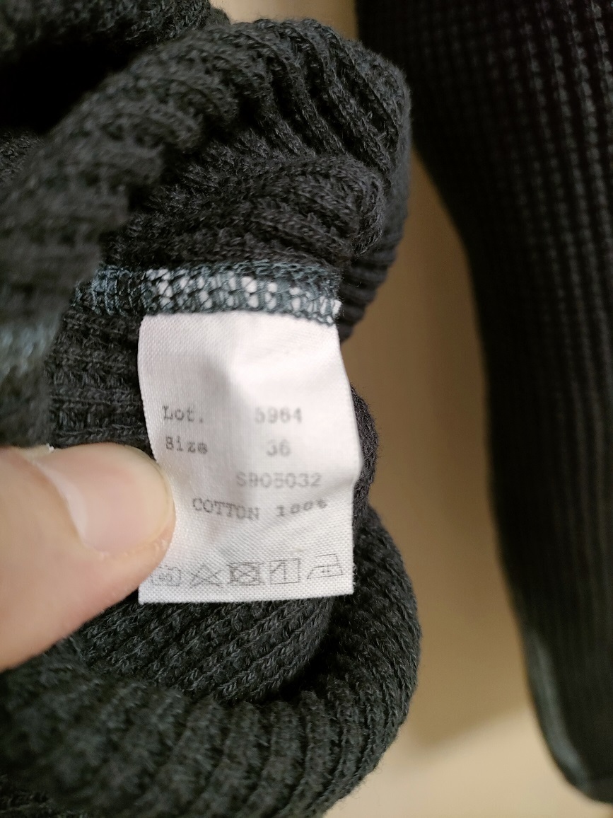 FULLCOUNT Fullcount вафля термический футболка с длинным рукавом 5964 черный 