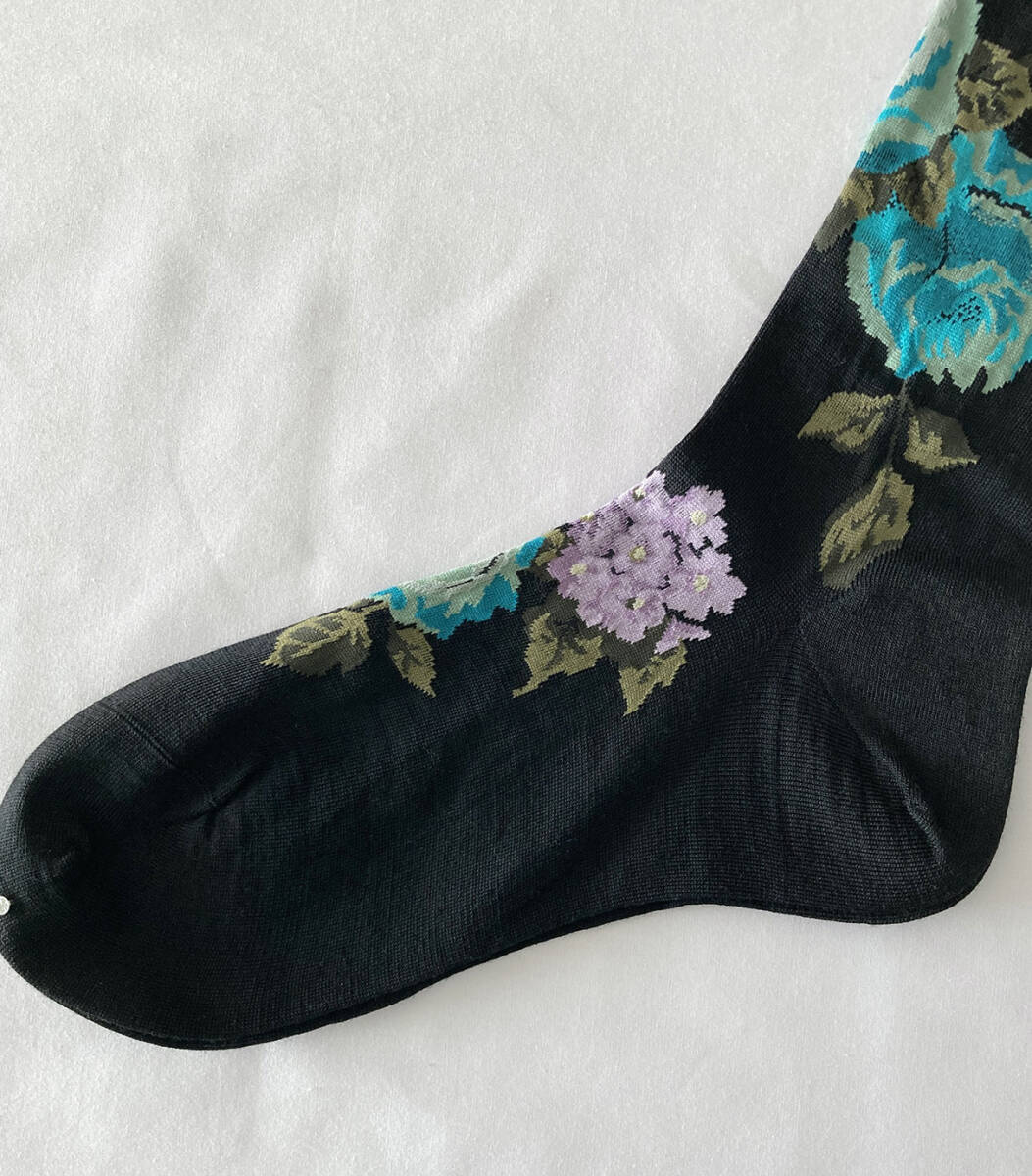 未使用* ANTIPAST 黒 パープル×グリーンお花 アンティパスト_画像6