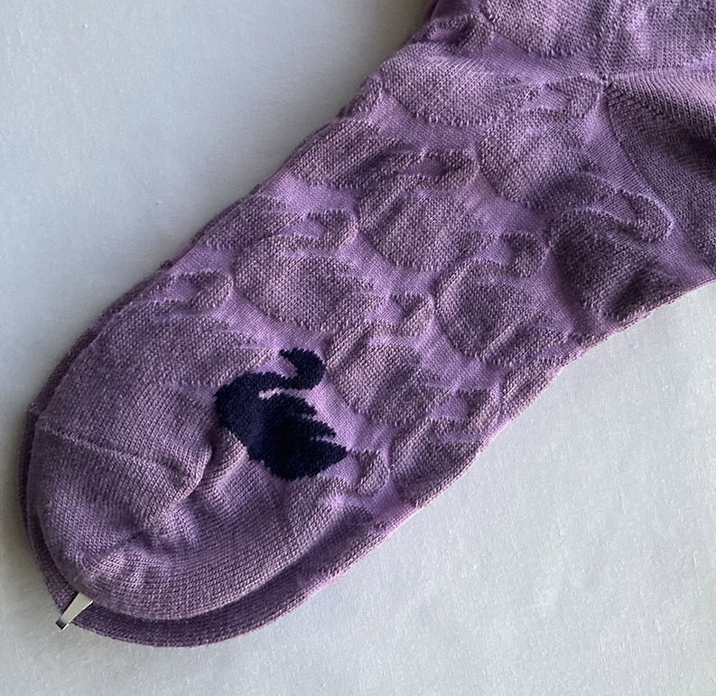 未使用＊ANTIPAST パープル 白鳥 ソックス_画像6