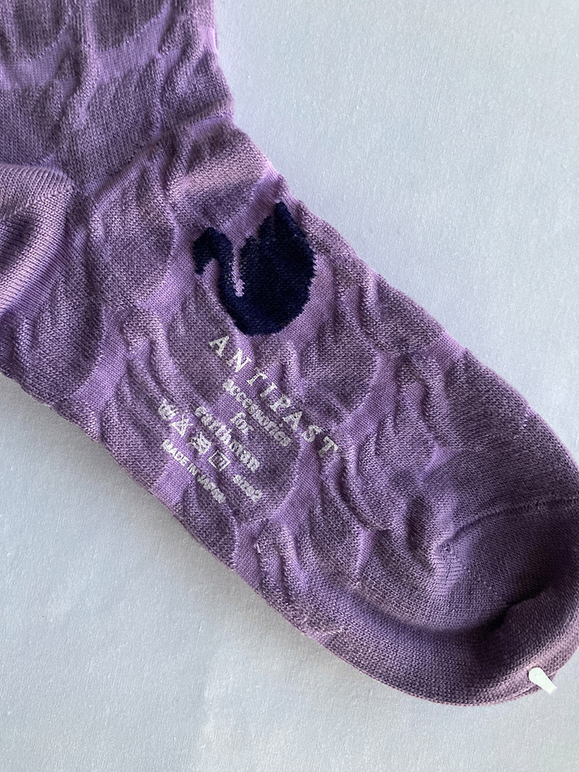 未使用＊ANTIPAST パープル 白鳥 ソックス_画像3