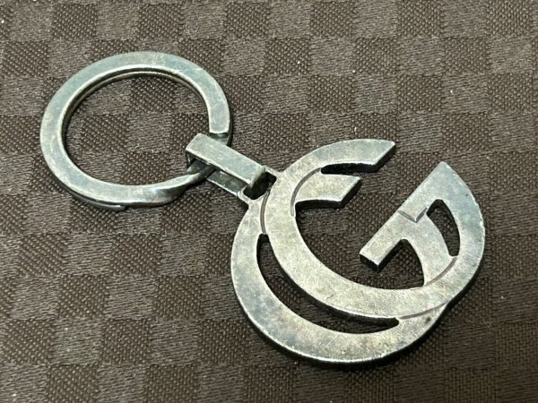 GUCCI　グッチ　キーリング　SV925　シルバー　GG　ブランド小物　キーホルダー　現状_画像1