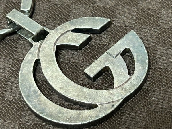 GUCCI　グッチ　キーリング　SV925　シルバー　GG　ブランド小物　キーホルダー　現状_画像2