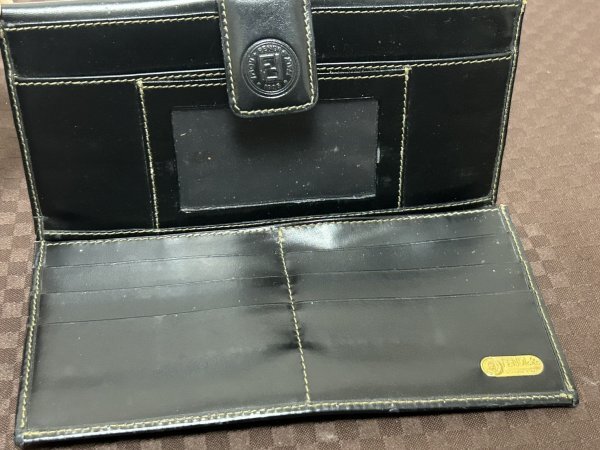 FENDI Fendi длинный кошелек длинный бумажник pe can рисунок FF бренд кошелек текущее состояние товар 
