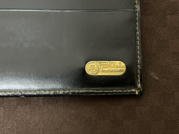 FENDI Fendi длинный кошелек длинный бумажник pe can рисунок FF бренд кошелек текущее состояние товар 