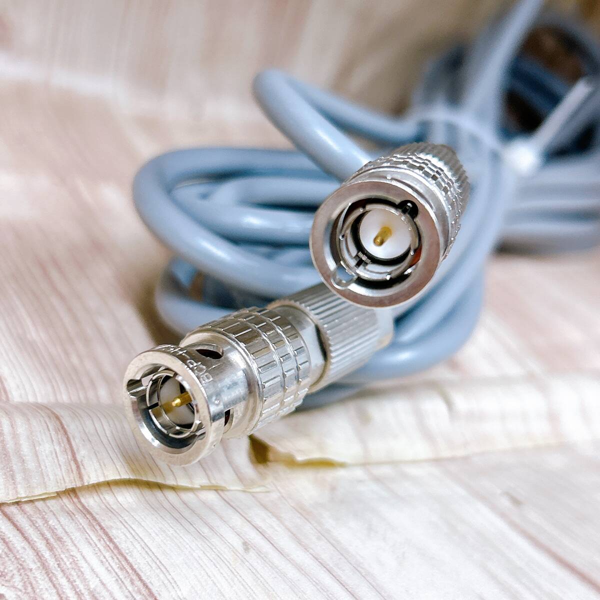 【01】④CANARE/カナレ 75Ω Coaxial cable L-3CFB 706 3M50cm グレーカラーケーブル 中古品_画像2