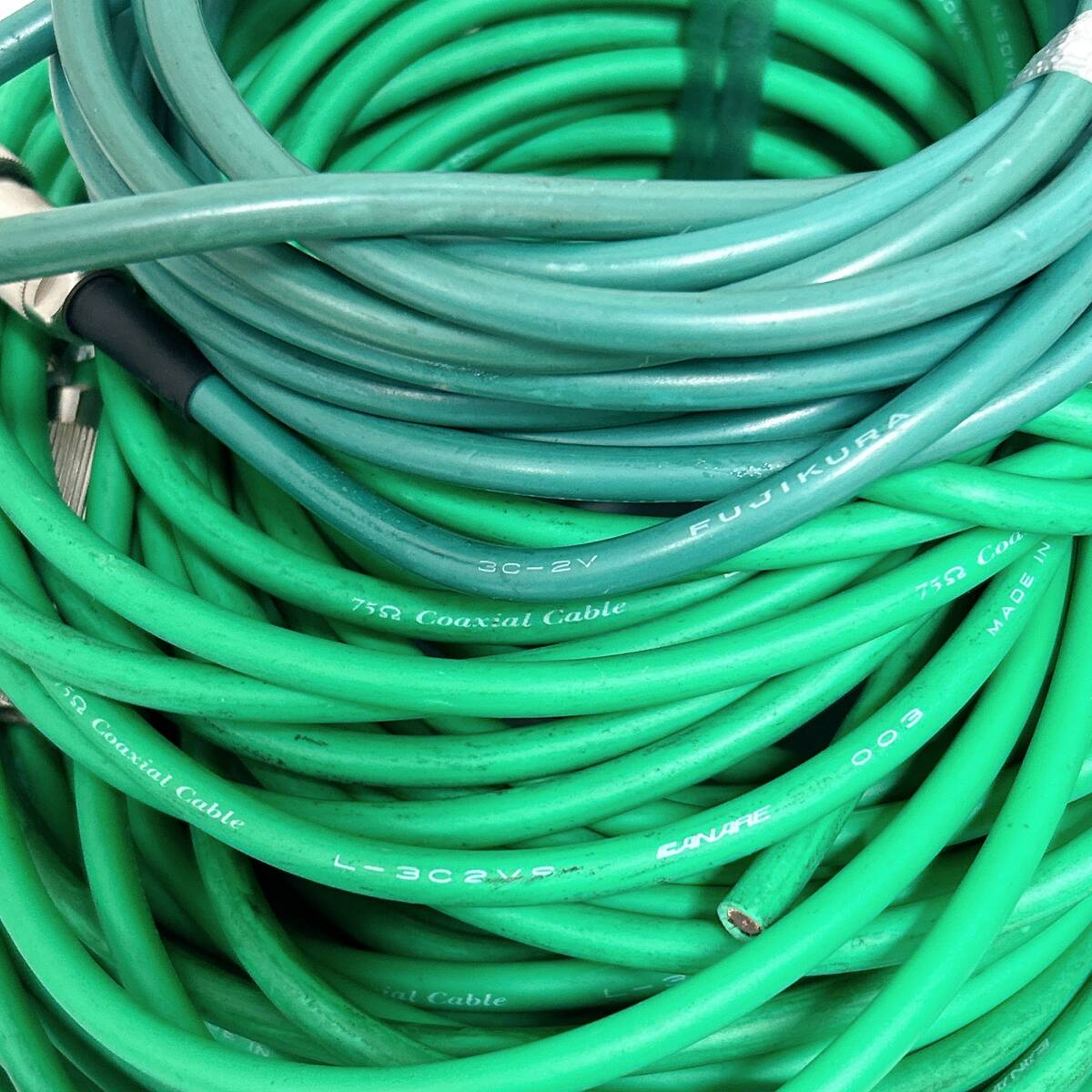 【01】CANARE/FUJILURA グリーン 汚れ有ケーブルまとめ 中古品_画像5