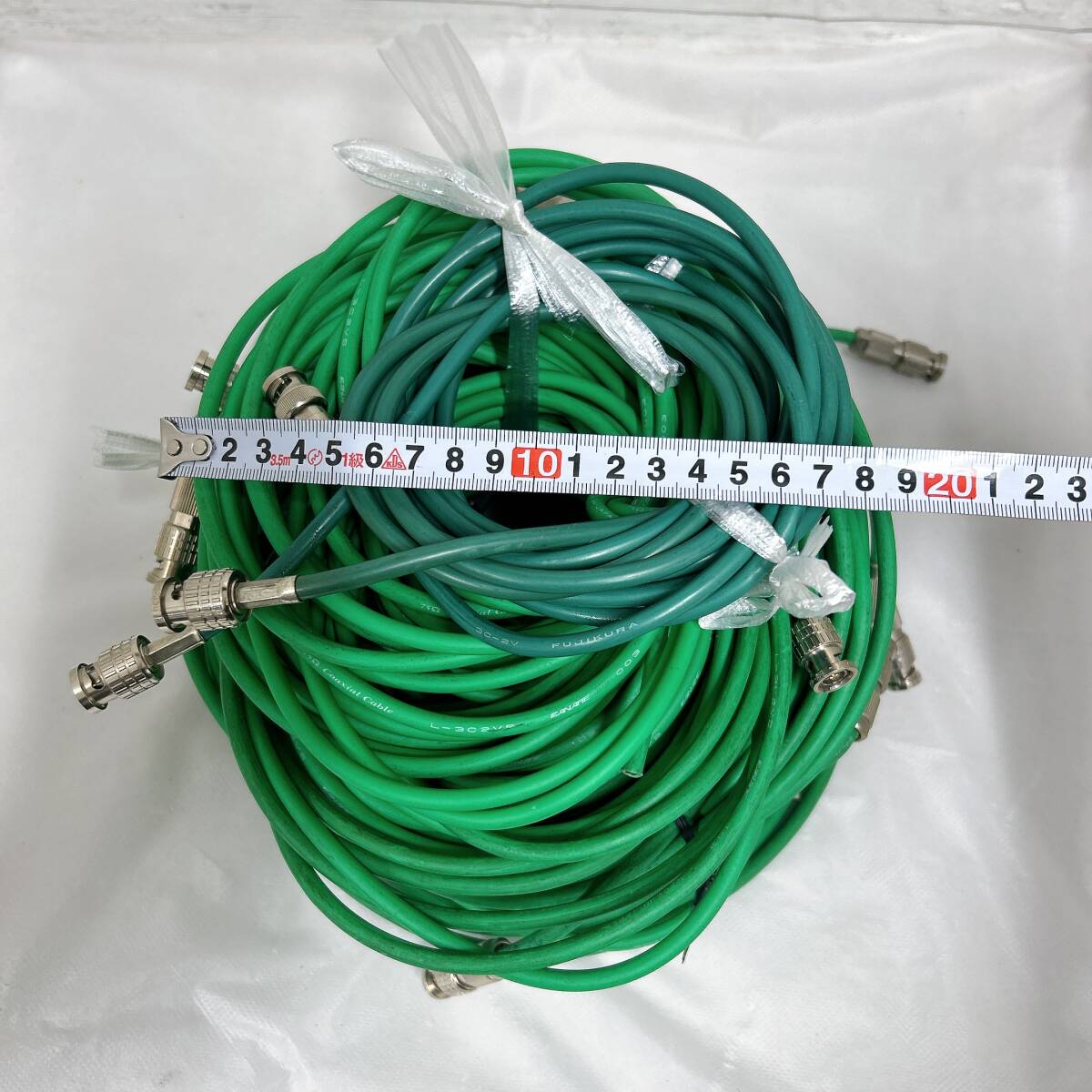 【01】CANARE/FUJILURA グリーン 汚れ有ケーブルまとめ 中古品_画像8