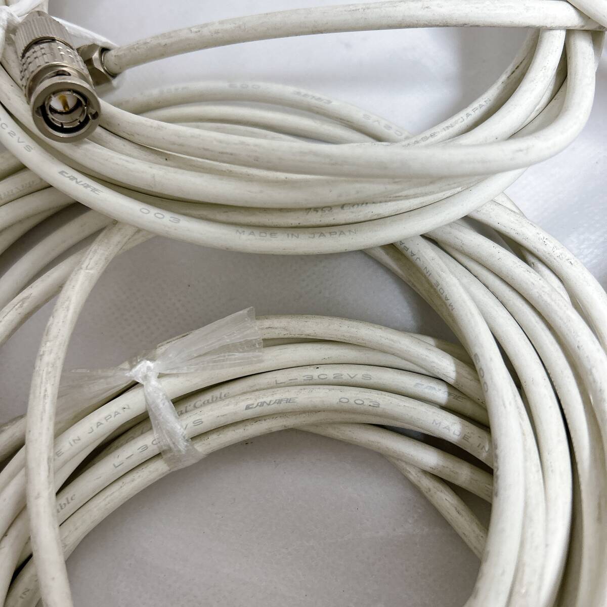 【01】CANARE ①汚れ有ホワイトカラーケーブルまとめ 中古品_画像4