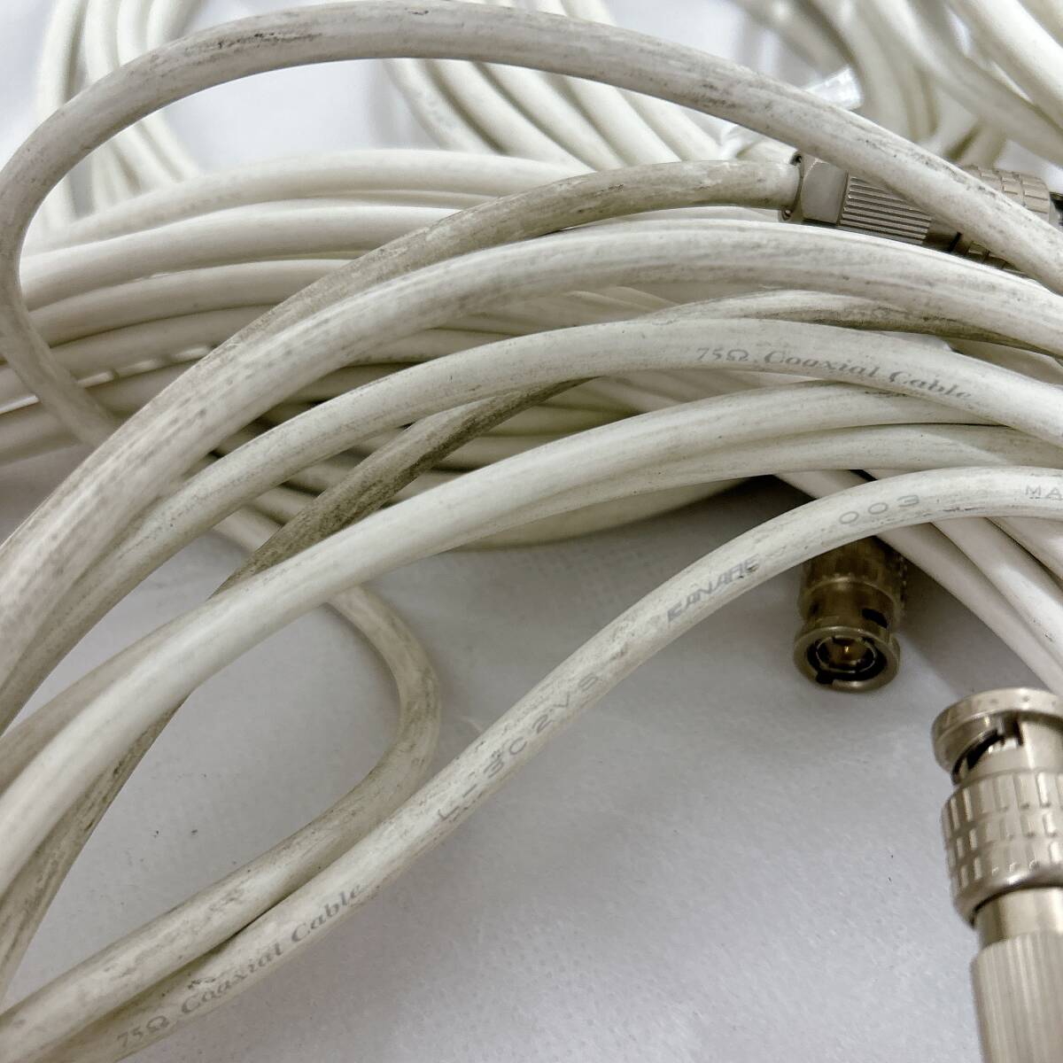 【01】CANARE ②汚れ有ホワイトカラーケーブルまとめ 中古品_画像2