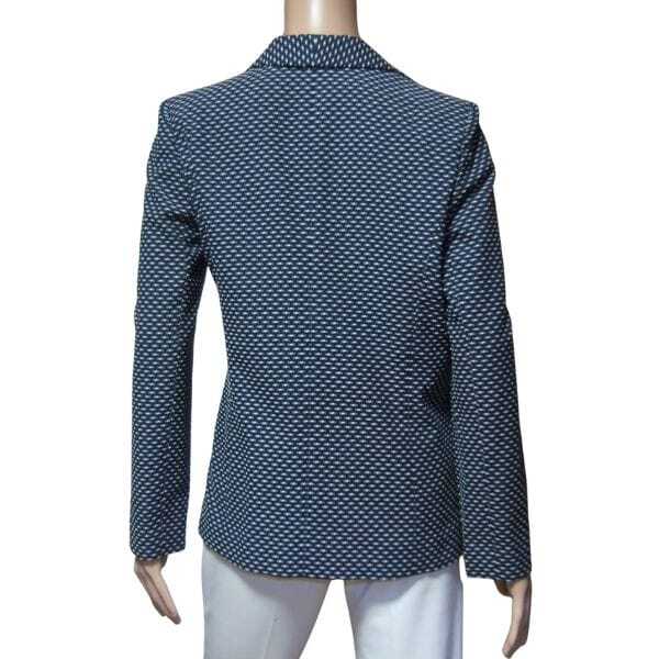 新品同様/ピエールカルダン pierre cardin テーラードジャケット 表記 9号 М 相当 紺 ネイビー レディース 春 秋 アウター 綿混 コットン_画像4