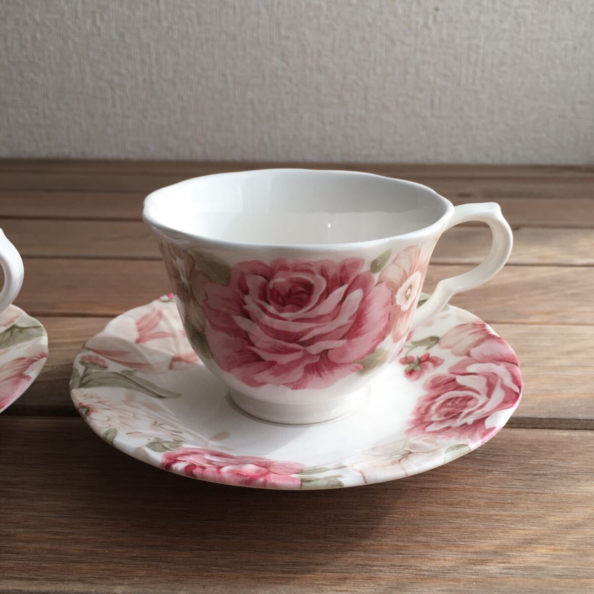 ニッコーNIKKOカップ＆ソーサー2客セット薔薇_画像7