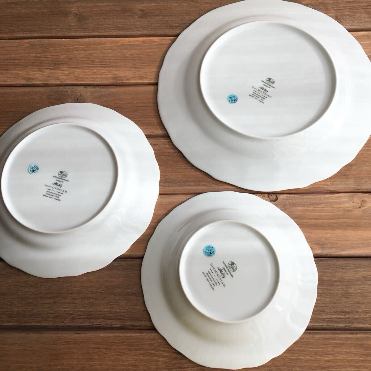 フッチェンロイターHutschenreutherサマードリームプレート3種セット未使用品 グリーンドット◆送料込み◆即配送◆_画像7