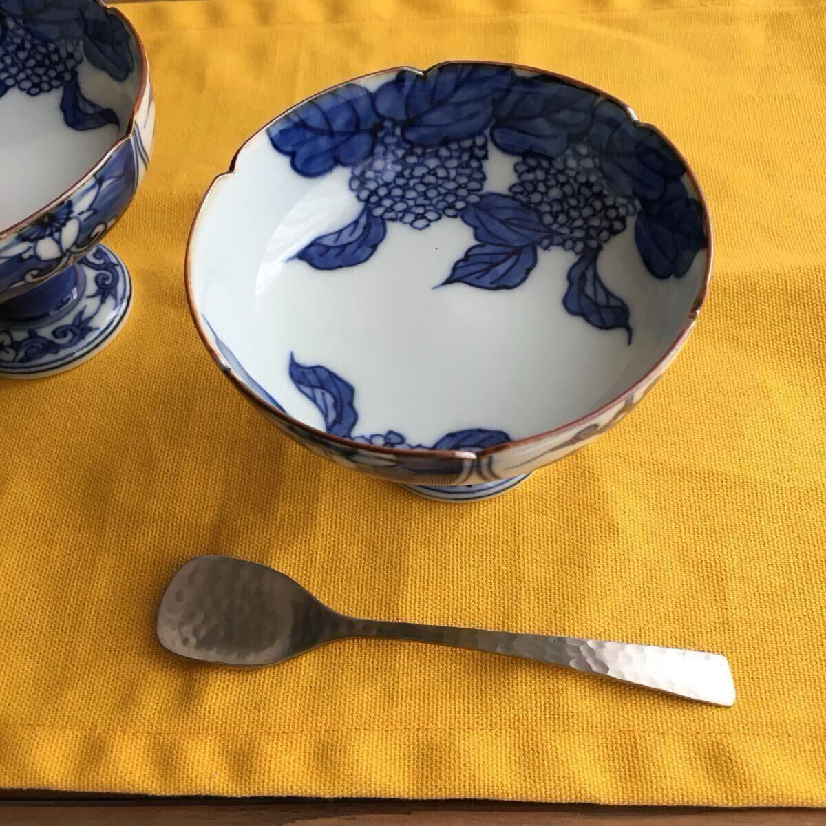 清水焼平安博峰 足付き小鉢2個セットデザートフルーツ小鉢_画像6