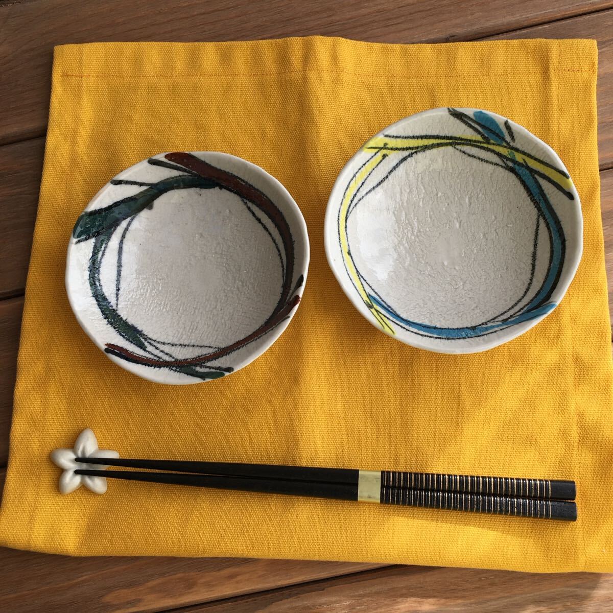 陶芸家寺田みのる小皿2個セット三つ足小鉢 未使用品_画像6