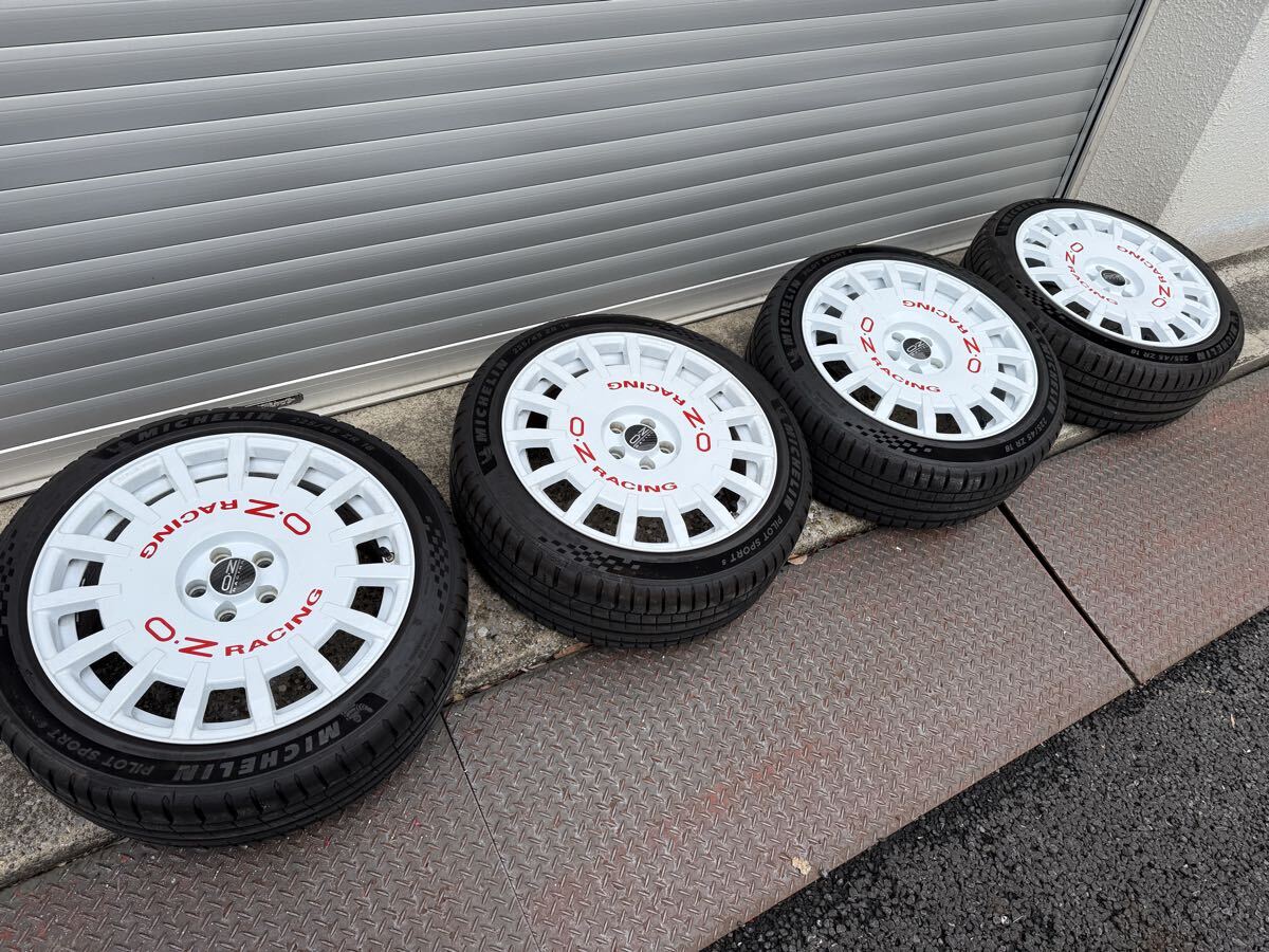 OZ racing Rally racing 18インチ 8J pcd100 5h パイロットスポーツ5 225/45装着_画像1
