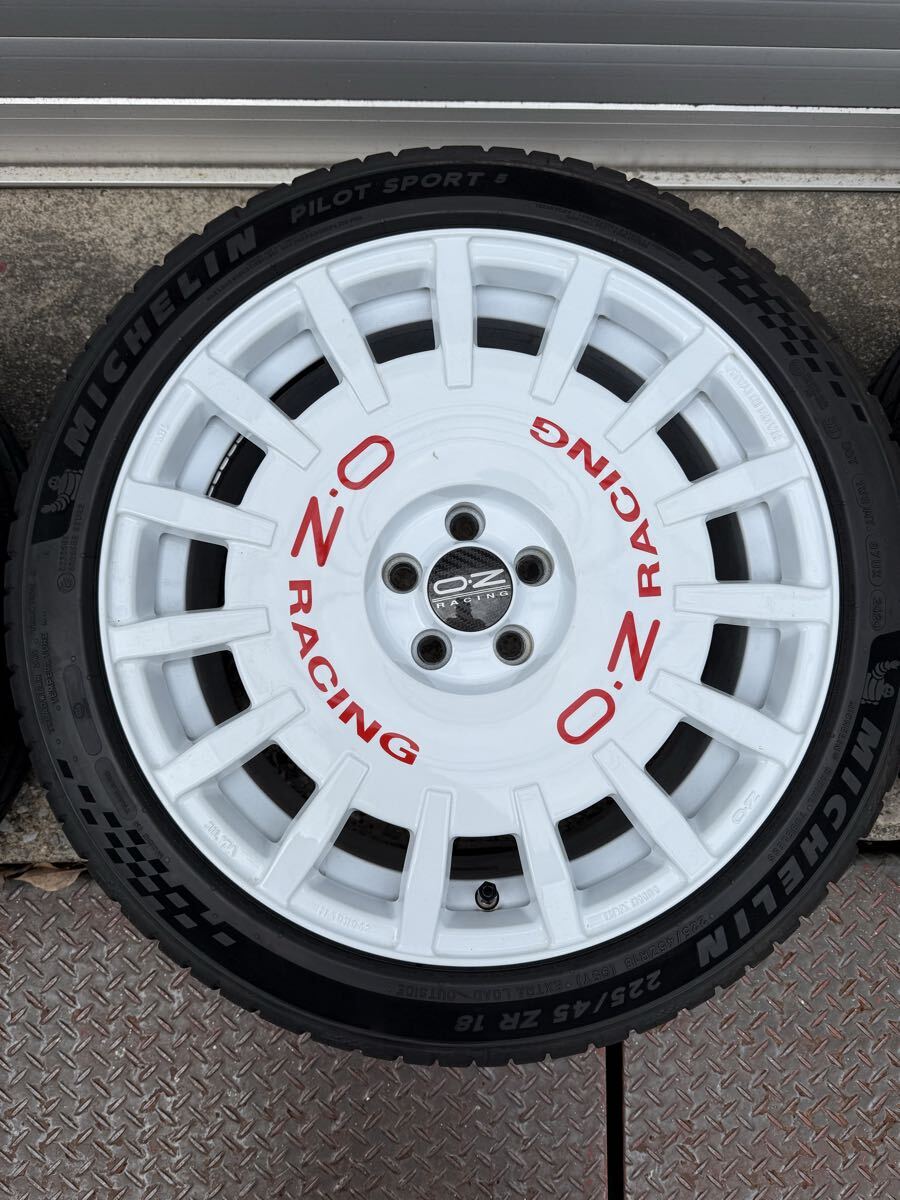 OZ racing Rally racing 18インチ 8J pcd100 5h パイロットスポーツ5 225/45装着_画像4