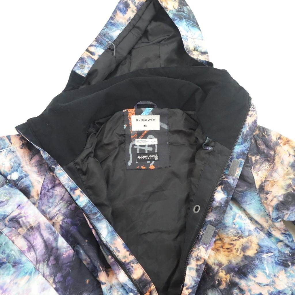 中古 16/17 Quiksilver MISSION PRINTED SHELL JK メンズSサイズ スノーボードジャケットウェア クイックシルバー 39984-3_画像3