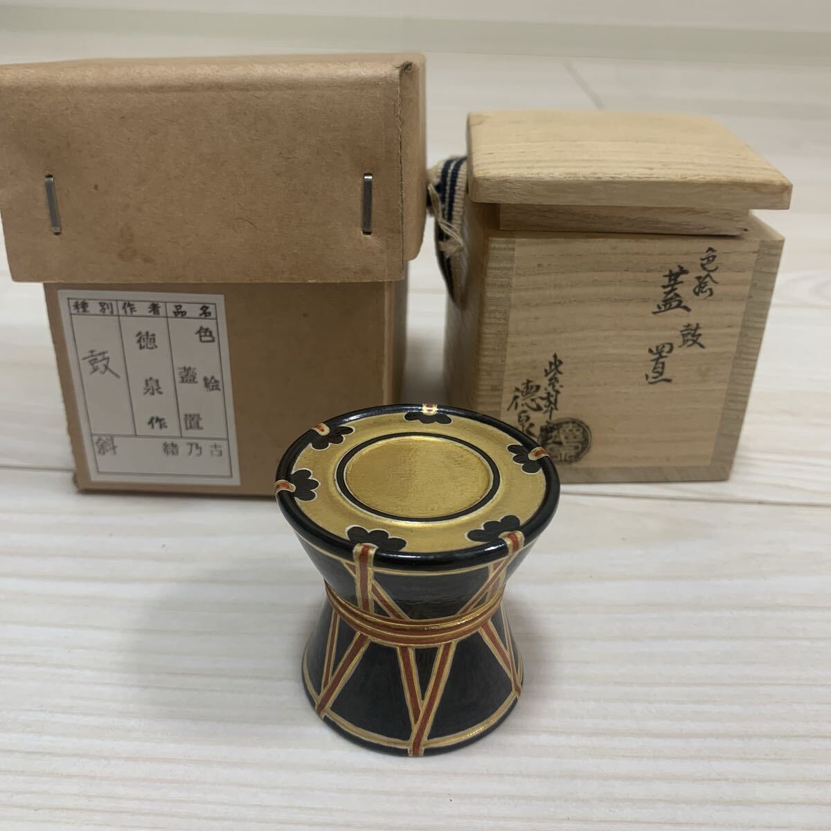 [H274] крышка . цветная роспись тамбурин без тарелочек запад . добродетель Izumi чайная посуда 