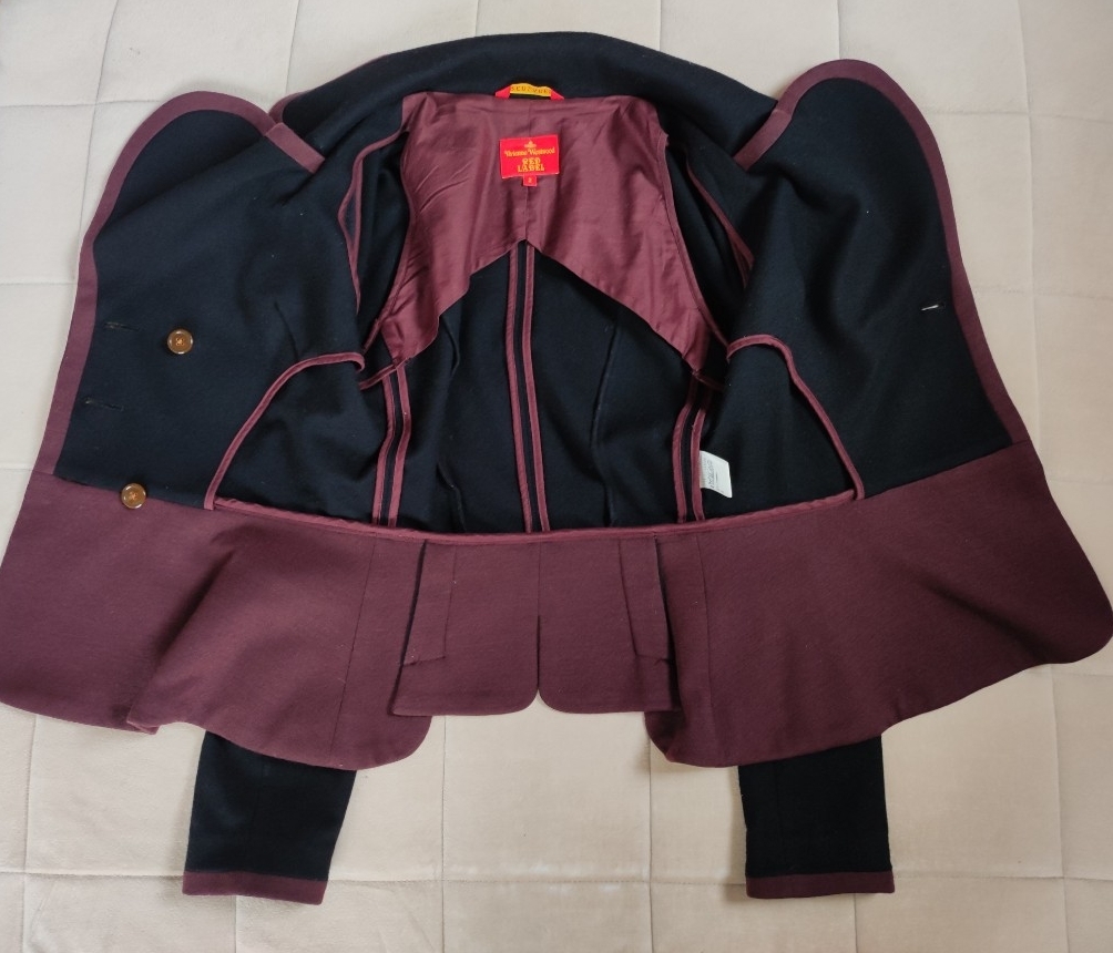  редкий Vivienne Westwood Rav жакет выставить VivienneWestwood setupo-b общий кнопка size2 юбка комплект костюм шерсть 