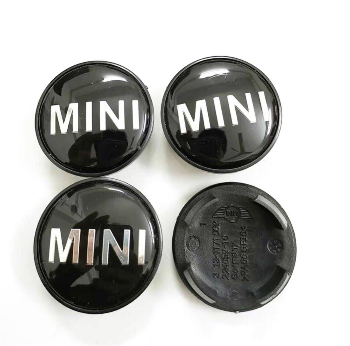 ミニクーパー ホイールセンターキャップ BMW MINI センターキャップ R系 54mm 4個セット ブラック_画像1