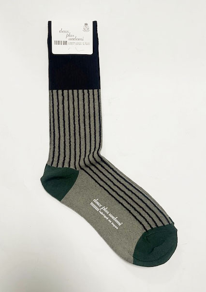 未使用・新品 半額で レディス ブラック系 濃淡 立体的ストライプ ソックス 長さ24センチ パンツに プレゼントにもelleveryzozo ジャーナル_画像2