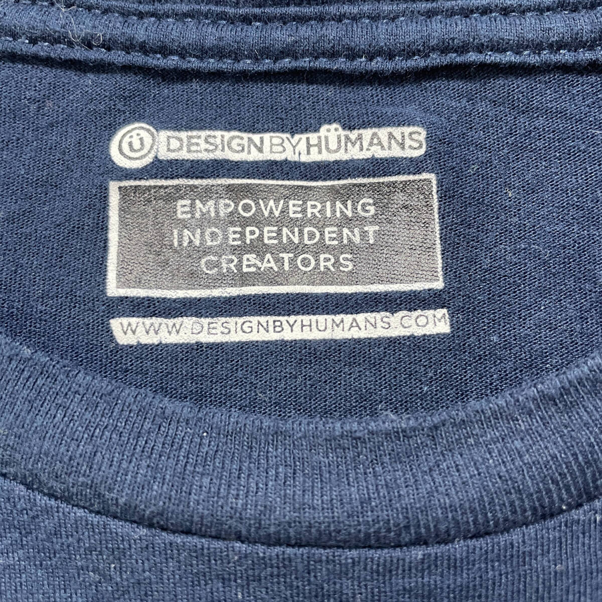 USA 古着 ダイバー サメ Tシャツ プリント ネイビー クルーネック BA2648_画像6