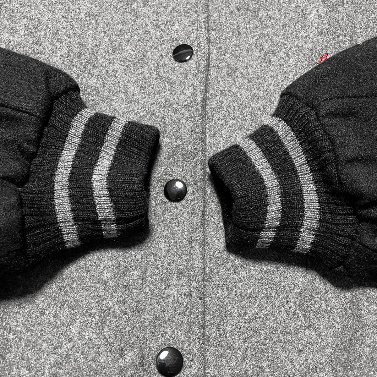 USA 古着 AMERICAN GIRL アメリカンガール ウール スタジャン スタジアムジャケット スタジャン ブルゾン レディースL 中古 AK0090_画像5