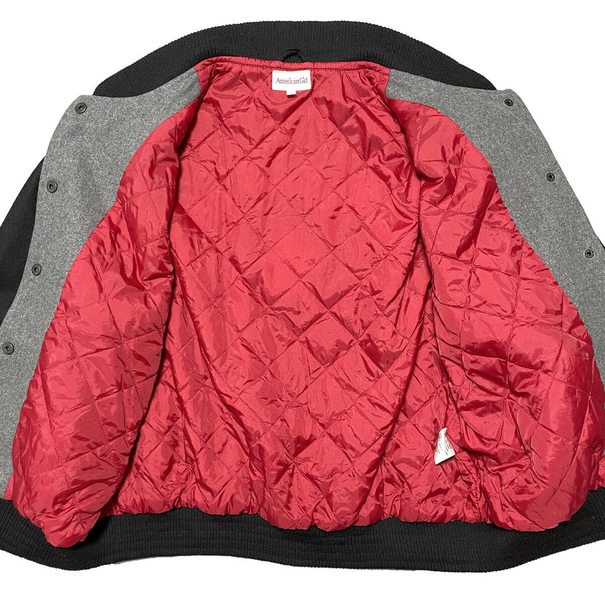 USA 古着 AMERICAN GIRL アメリカンガール ウール スタジャン スタジアムジャケット スタジャン ブルゾン レディースL 中古 AK0090_画像7