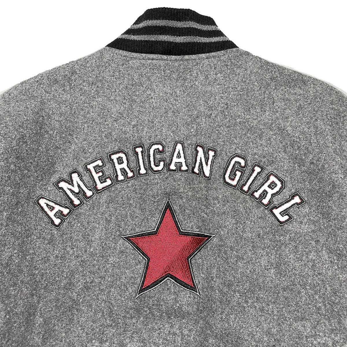 USA 古着 AMERICAN GIRL アメリカンガール ウール スタジャン スタジアムジャケット スタジャン ブルゾン レディースL 中古 AK0090_画像6
