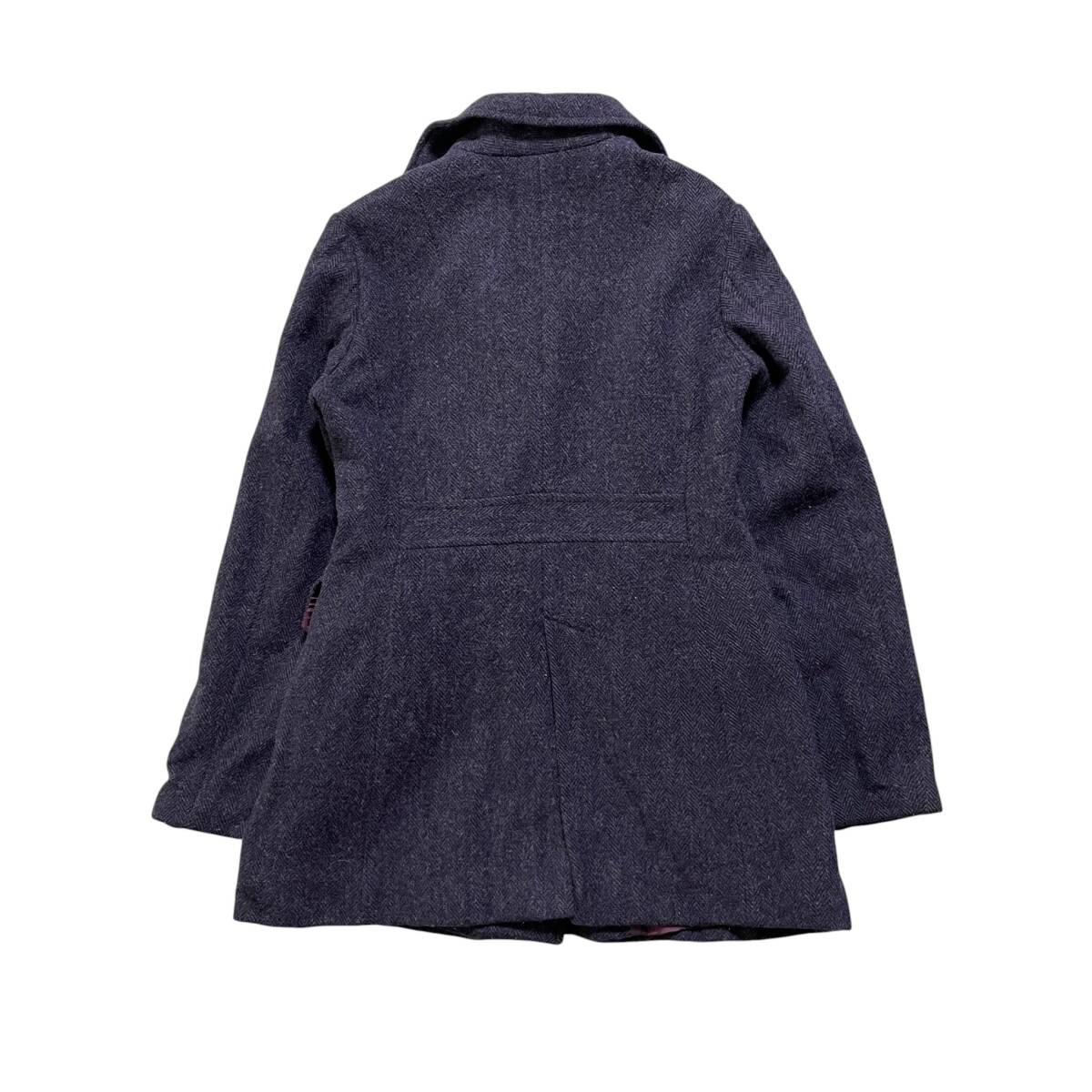 古着 MK MICHEL KLEIN MK ミシェルクラン アウター ピーコート Pコート Pea coat ウール混 パープル レディース 38 AK0091_画像2