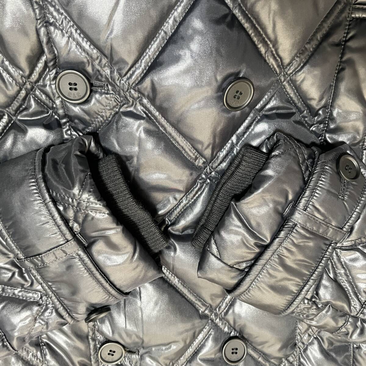 313 TRE UNO TRE トレウノトレ アウター ダウンジャケット ダウンコート ラクーンファー ブラック 黒 レディース42 AK0092_画像6