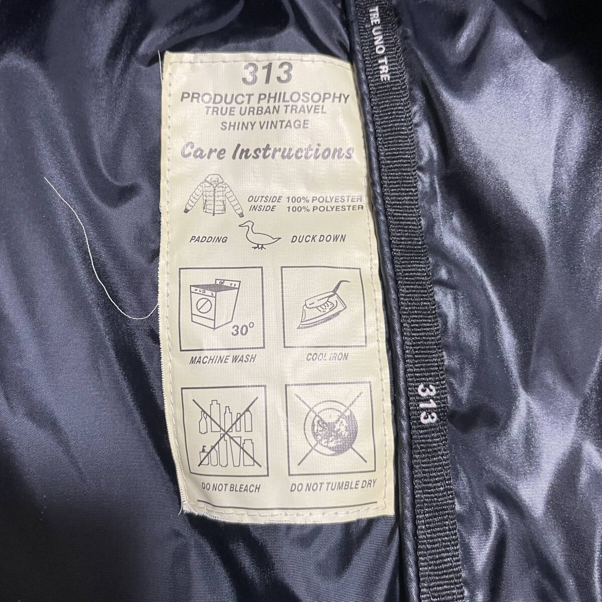 313 TRE UNO TRE トレウノトレ アウター ダウンジャケット ダウンコート ラクーンファー ブラック 黒 レディース42 AK0092_画像7