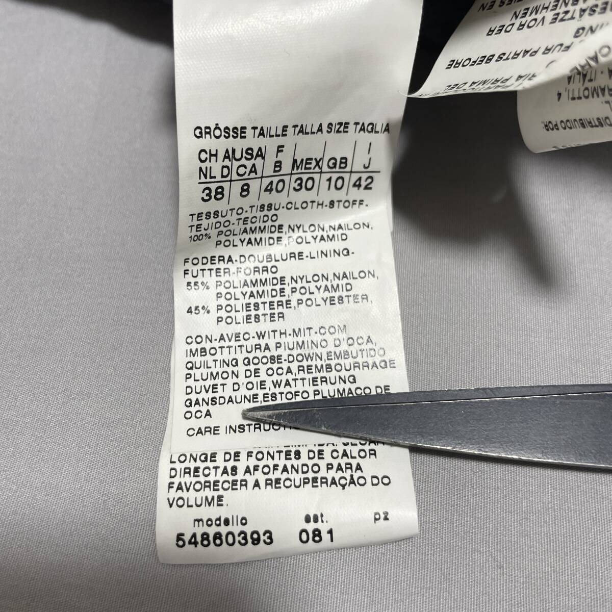 マックスマーラ ウイークエンドライン Max Mara WEEK END LINE ダウンコート アウター レディースM程度 フェイクファー ブラック 黒 AK0093_画像7