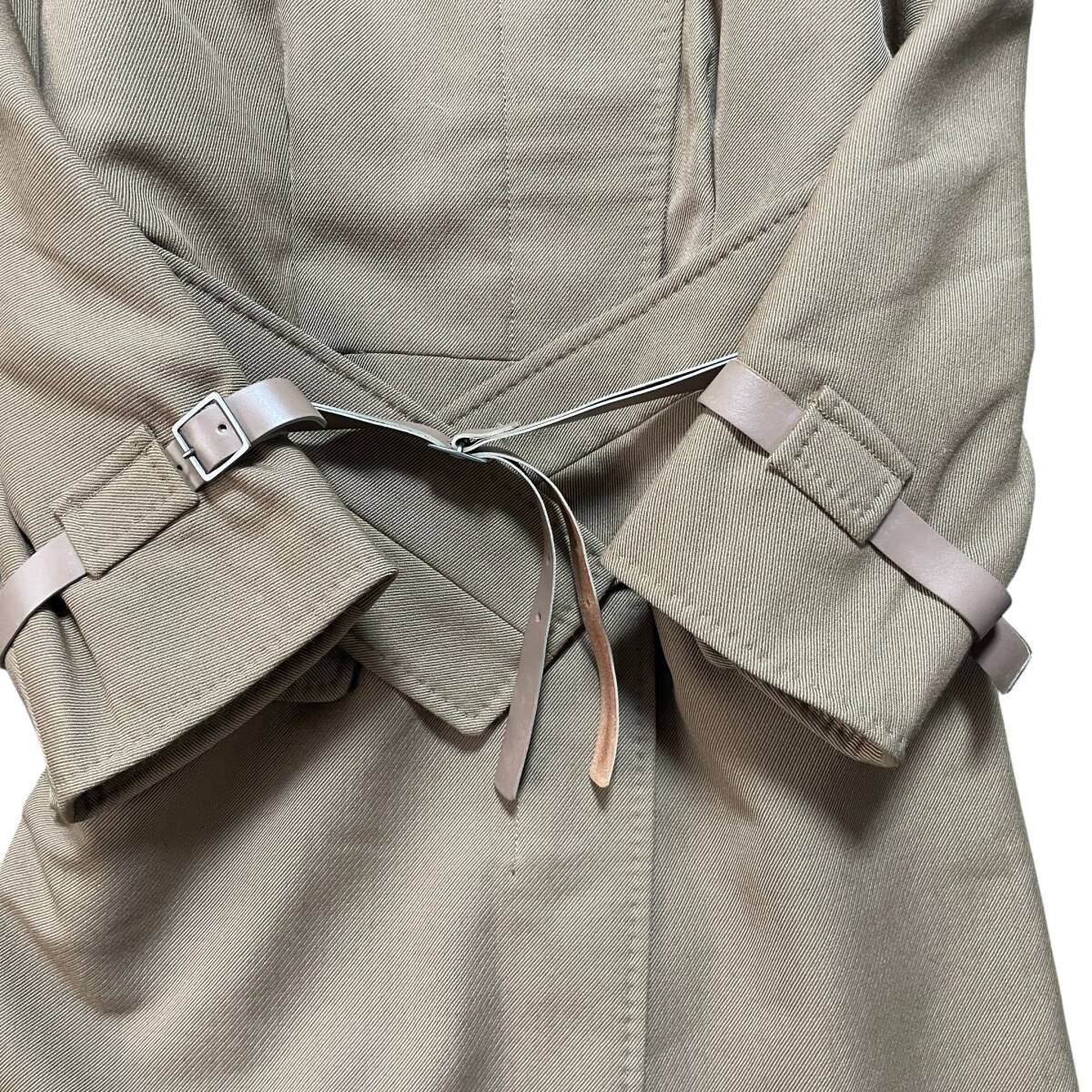 イタリア製 SPORT Max スポーツマックス マックスマーラ アウター ロングコート ウール ミンクファー ベージュ レディースM 程度 AK0095_画像4