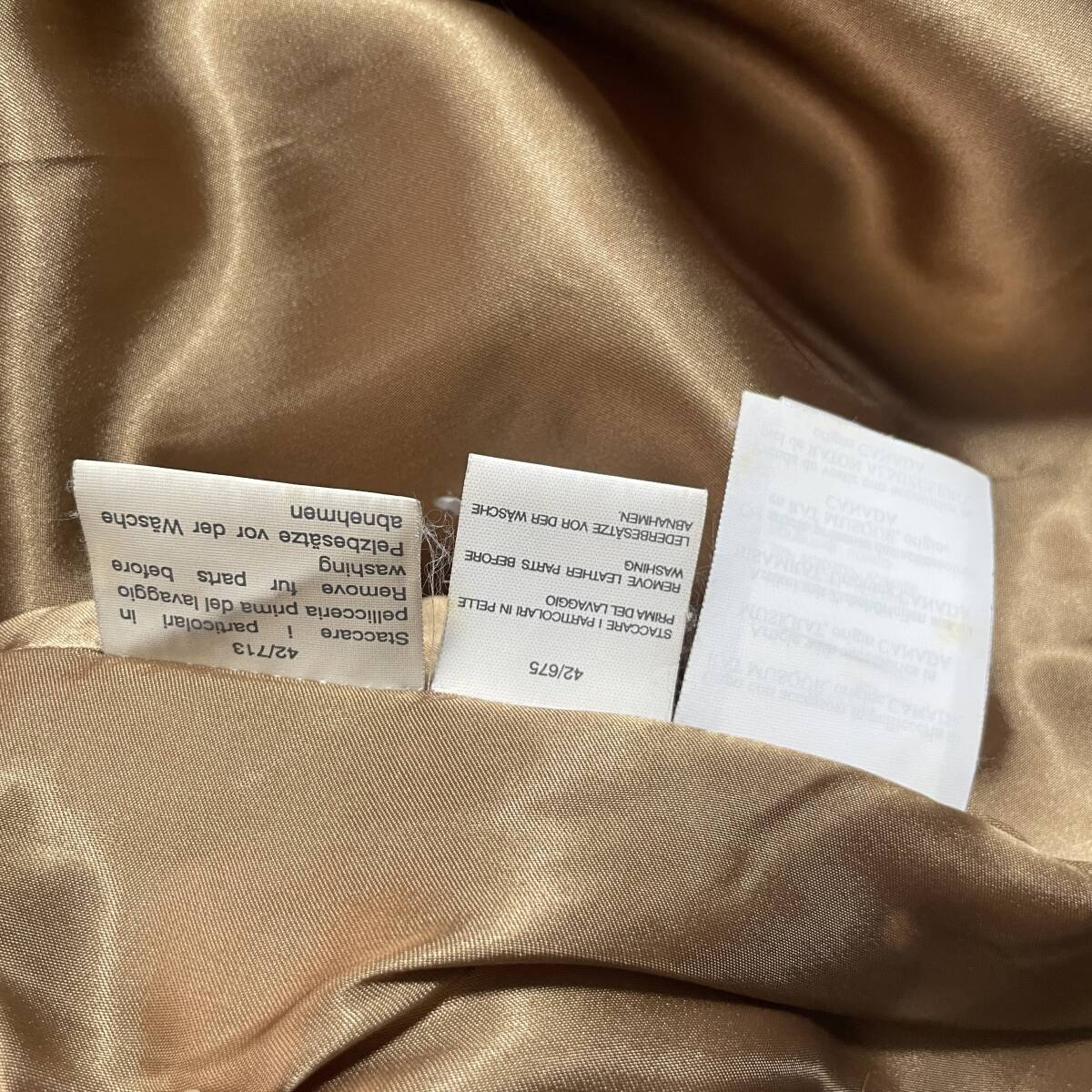 イタリア製 SPORT Max スポーツマックス マックスマーラ アウター ロングコート ウール ミンクファー ベージュ レディースM 程度 AK0095_画像7