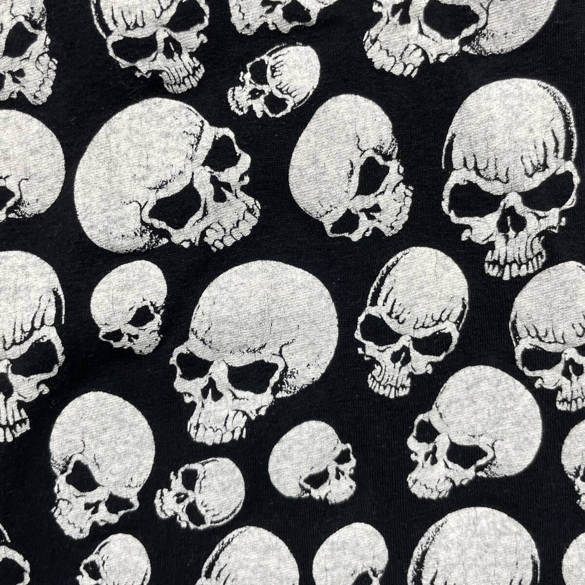 古着 USA製 90S ヴィンテージ ファッションヴィクティム レオタード 総柄 スカル ドクロ レディースS レースクイーン エアロビ 衣装 BA2660_画像3