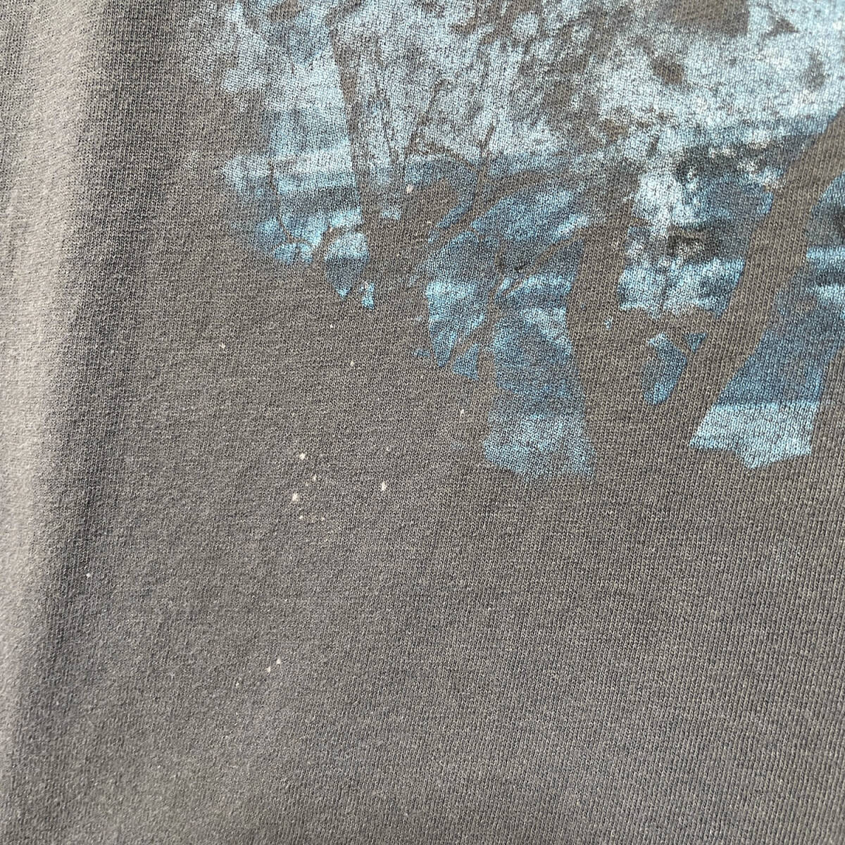 USA 古着 アニマルプリント オオカミ Tシャツ グレー クルーネック メンズXL 狼 ウルフ BA2662_画像9