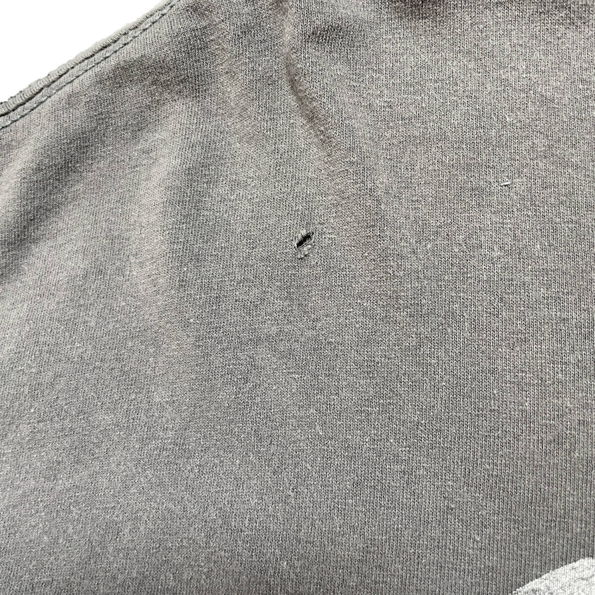 USA 古着 アニマルプリント オオカミ Tシャツ グレー クルーネック メンズXL 狼 ウルフ BA2662_画像7