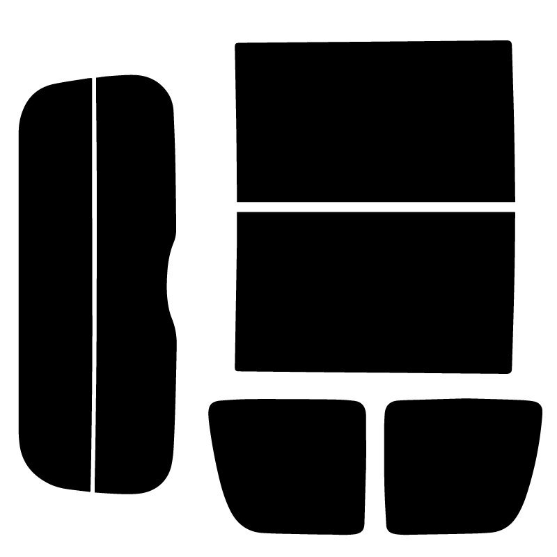 【ノーマルスモーク透過率3％】スズキ エブリイワゴン ※標準ルーフ用※ (DA17W) カット済みカーフィルム リアセット_画像3