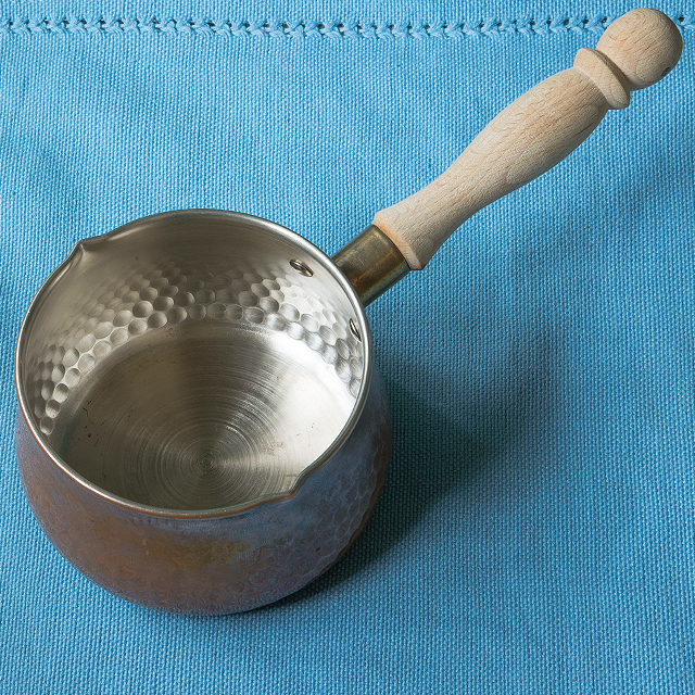  оригинальный медь молоко хлеб nagao. три статья 700ml подвешивание металлические принадлежности нет сделано в Японии кастрюля с одной ручкой б/у Nagao