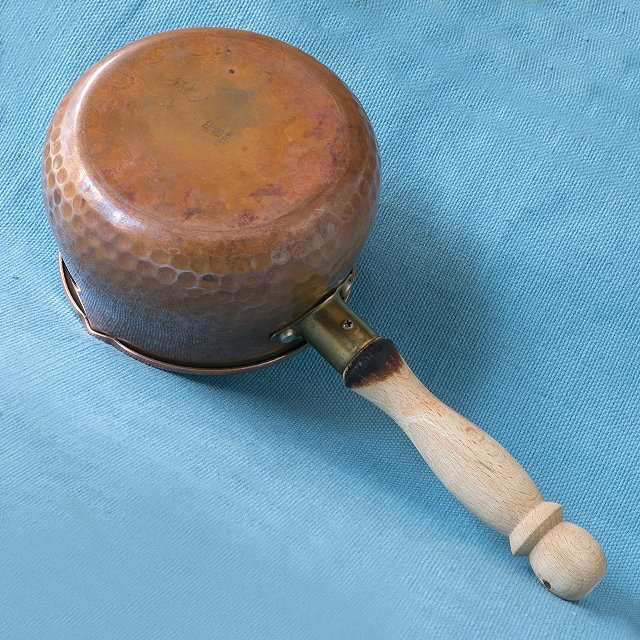  оригинальный медь молоко хлеб nagao. три статья 700ml подвешивание металлические принадлежности нет сделано в Японии кастрюля с одной ручкой б/у Nagao