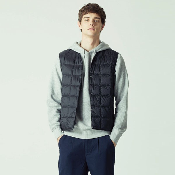 ＜XLサイズ＞＜サンドベージュ＞タイオン ベスト メンズ インナーダウン ダウンベスト TAION TAION-001_画像4