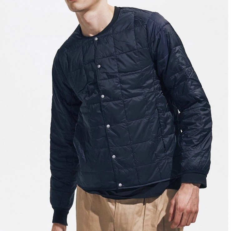 ＜Mサイズ＞＜チャコール＞taion タイオン ベーシッククルーネック インナーダウンジャケット メンズ TAION-104_画像4