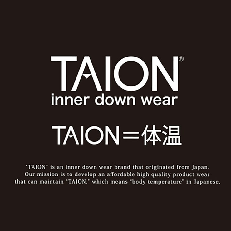 ＜Mサイズ＞＜チャコール＞taion タイオン ベーシッククルーネック インナーダウンジャケット メンズ TAION-104_画像6