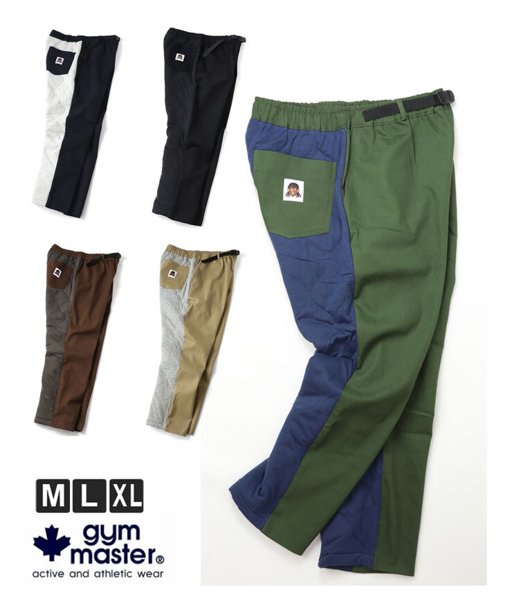 ＜Lサイズ＞＜ブラック(05)＞gym master ジムマスター ウェーブキルト異素材パンツ G633707 スウェットパンツ_画像8